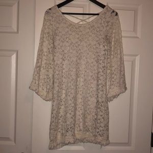 A textured white dress